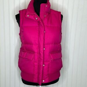 Pink Gap Puffer Down Filled Vest Size Small